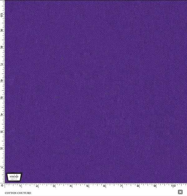 Michael Miller Cotton Couture Blackberry - 100% Cotton - Solid Quilt Fabric - Basics and Blenders - Medium Purple