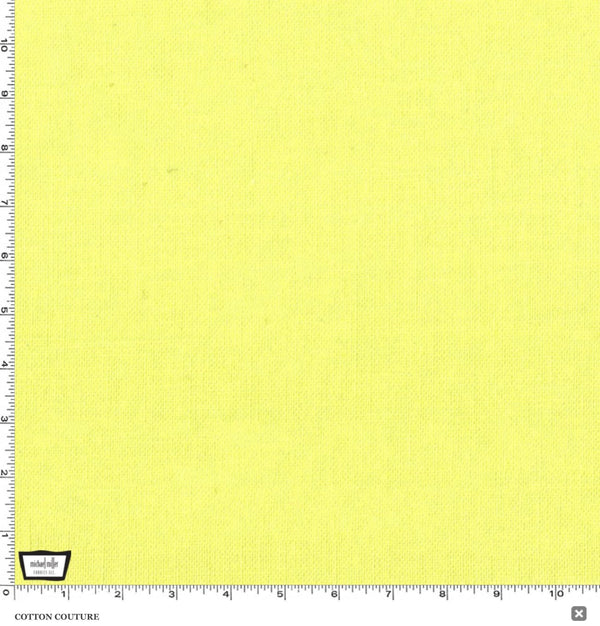 Michael Miller Cotton Couture Pluto - 100% Cotton - Solid Quilt Fabric - Basics and Blenders - Light Yellow