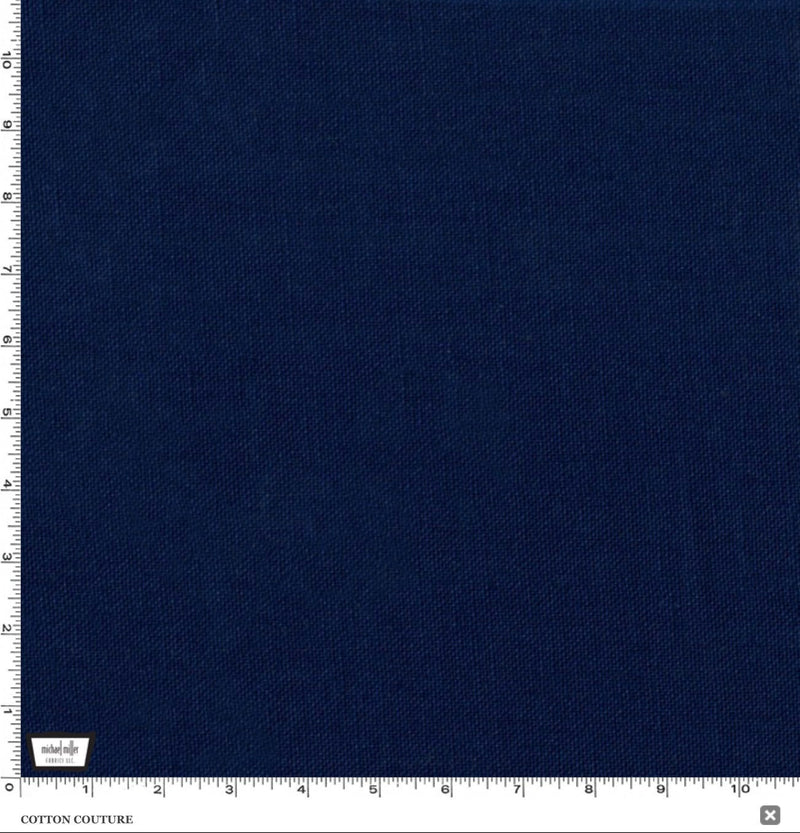 Michael Miller Cotton Couture Cadet Blue - 100% Cotton - Solid Quilt Fabric - Navy Fabric