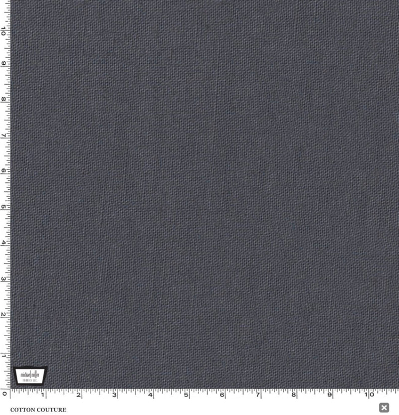 Michael Miller Cotton Couture Clay - 100% Cotton - Solid Quilt Fabric - Dark Gray