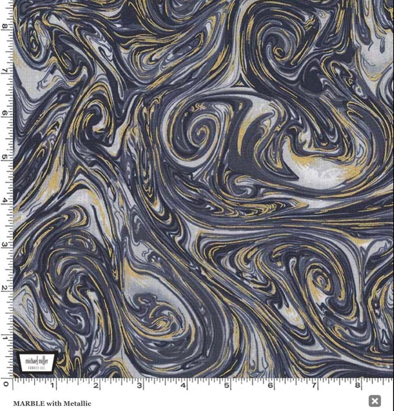 Gray Marble with Metallic - Michael Miller - 100% Cotton - Marble Quilt Fabric - Basics and Blenders - CM1087-Clay