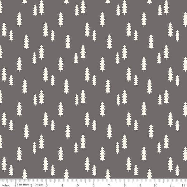 Wild At Heart - Trees Gray - 100% Cotton - Riley Blake Designs - Fabric By The Yard - C9824-GRAY