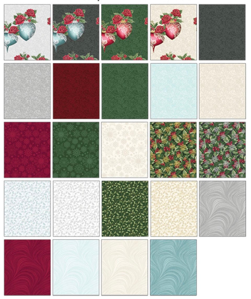 BIG 10 Squares of Just Be Claus Christmas Fabric Collection42