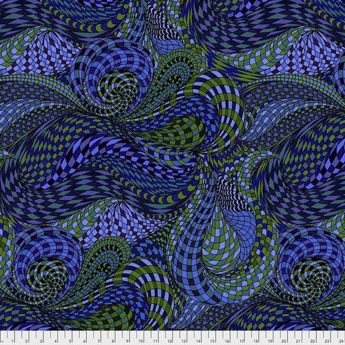 BioGeo-1 Blue Algae - by Adrienne Leban - Fabric By The Yard - 100% Cotton - PWAL004.MULTI
