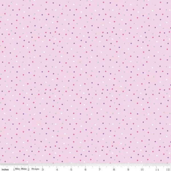 Unicorn Kingdom DOTS in Pink Sparkle - Shawn Wallace for Riley Blake Designs - Unicorn Fabric - Castle Fabric - SC10475-PINK