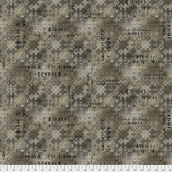 Faded Tile - Abandoned by Tim Holtz - Fabric By The Yard - 100% Cotton - Free Spirit Fabrics - PWTH129.NEUTRAL