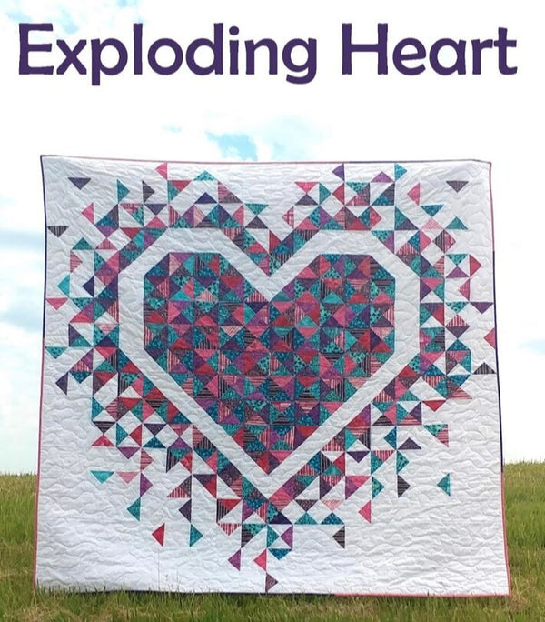 Exploding Heart Quilt Pattern - Paper Pattern - Slice of Pi Quilts 
