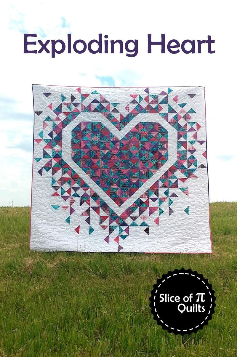 Exploding Heart Quilt Pattern - Paper Pattern - Slice of Pi Quilts 