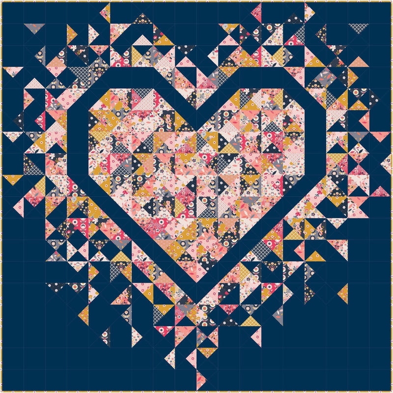 Exploding Heart Quilt Pattern - Paper Pattern - Slice of Pi Quilts 