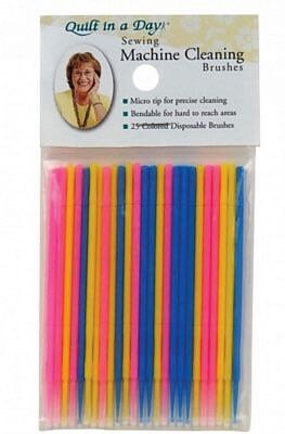 Sewing Machine Cleaning Brushes - Quilt In A Day - Micro Cleaning Brushes - Lint Brush - 25 pcs