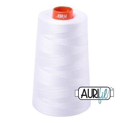 50wt Aurifil White - 100% Egyptian Cotton Mako Thread - Cone Thread - Aurifil #MK50CO-2024