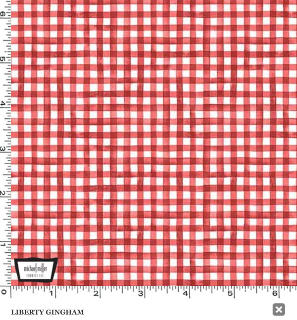 Liberty Gingham Red - Sweet Land of Liberty - Michael Miller - Fabric By The Yard - 100% Cotton - CX9706-REDX - Patriotic Fabric