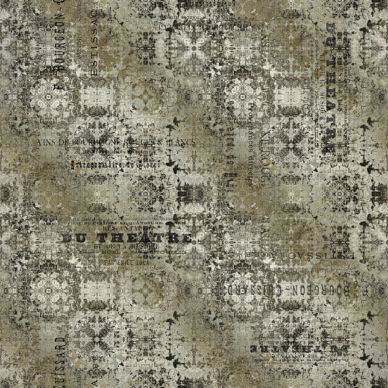 Du Theater - Abandoned 2 by Tim Holtz - Fabric By The Yard - 100% Cotton - Free Spirit Fabrics - PWTH139.NEUTRAL