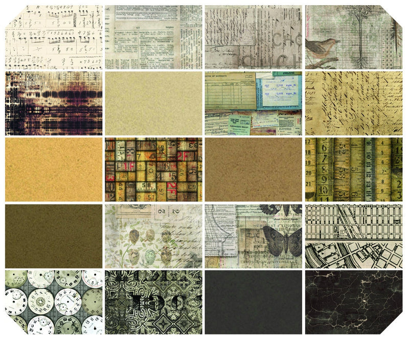 Rose Parcel - Foundations by Tim Holtz - Fabric By The Yard - 100% Cotton - Free Spirit Fabrics - PWTH035.8MULT