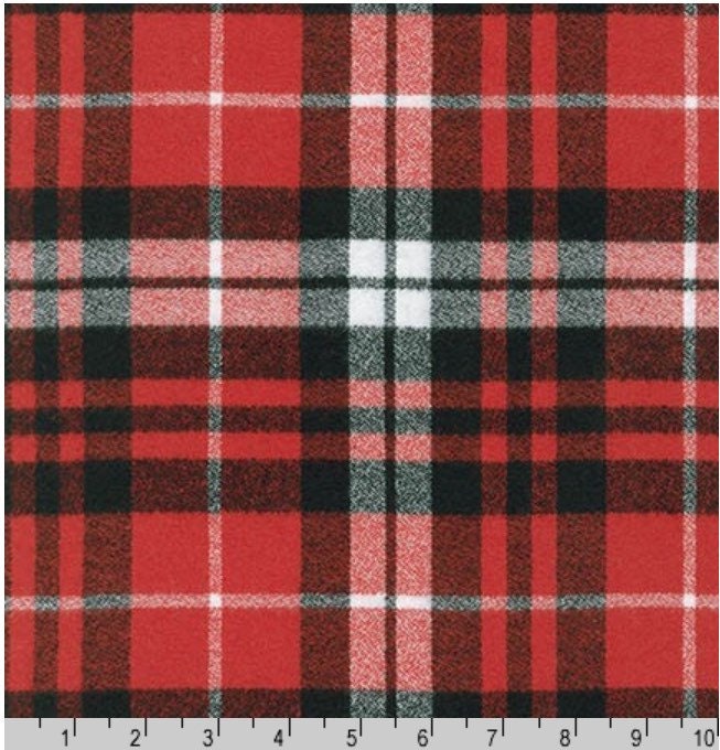 Mammoth Flannel - Scarlet - Fabric By The Yard - Red Flannel - Robert Kaufman - 100% Cotton - SRKF-14900-93-SCARLET