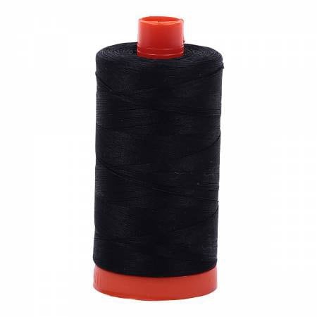 50wt Aurifil Black 2682 - 100% Egyptian Cotton Mako Thread - 1422 yards - Aurifil #A1050-2692