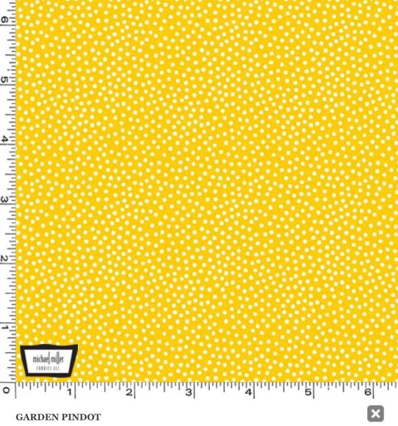 Marigold Yellow Garden PinDot - Polka Dots - Fabric By The Yard - 100% Cotton - Michael Miller Fabrics - CX1065-MRGD-D