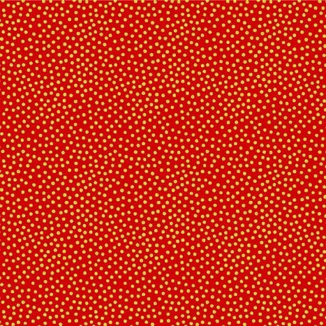 Garden PinDot Red with Metallic - Polka Dots - Fabric By The Yard - 100% Cotton - Michael Miller Fabrics - CX1065-PAPR-D