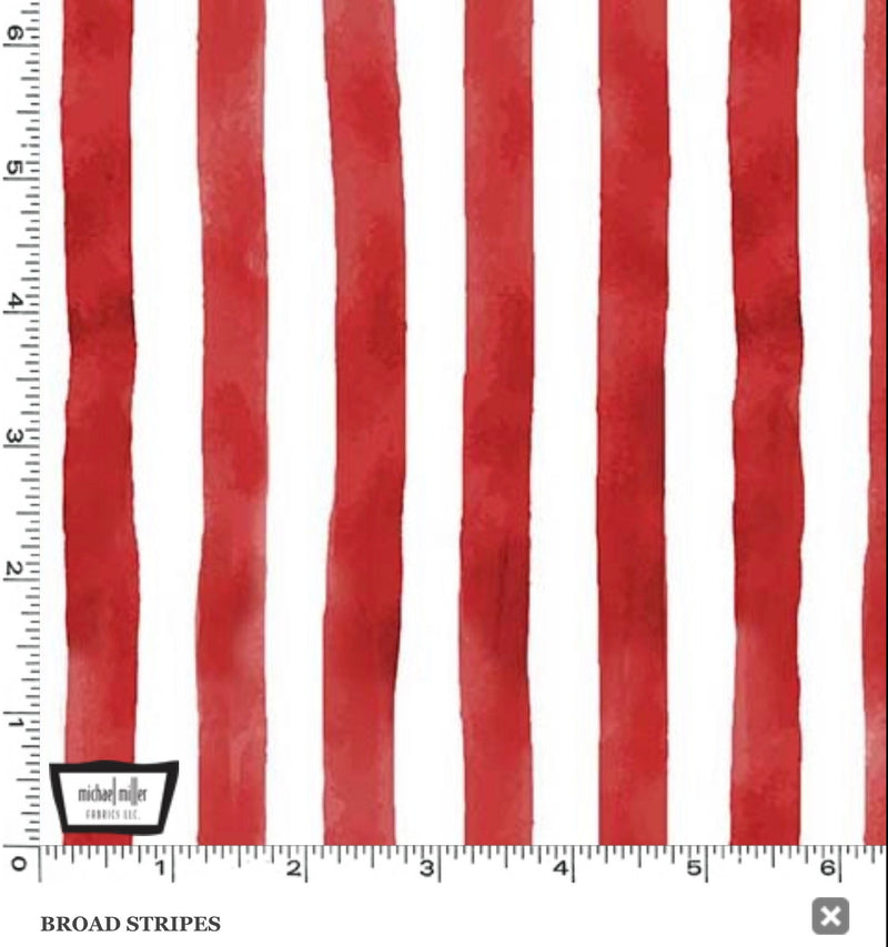 Broad Stripes - Michael Miller - Fabric By The Yard - 100% Cotton - CX9705-REDX - Patriotic Fabric - Sweet Land of Liberty