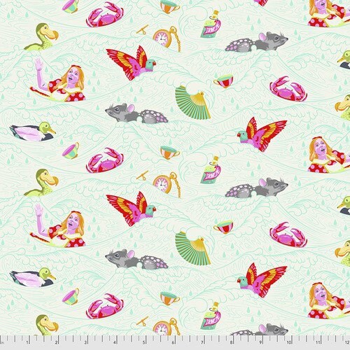 Sea of Tears in Wonder - Curiouser and Curiouser by Tula Pink - Fabric By The Yard - 100% Cotton - Free Spirit Fabrics - PWTP162.WONDER