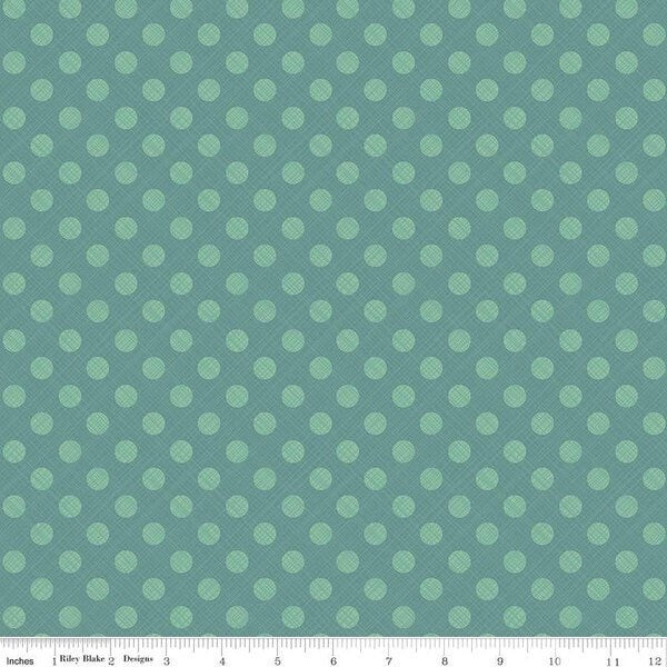 Snowed In Sketched Dots Teal, Heather Peterson of Anka’s Treasures for Riley Blake Designs,  100% Cotton, Christmas fabric, C10817-TEAL