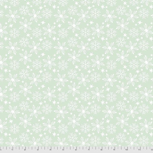 Snowfall Aqua - Fa La La - 100% Cotton - Retro Christmas - Maude Asbury for Free Spirit Fabrics - PWMA016.XAQUA