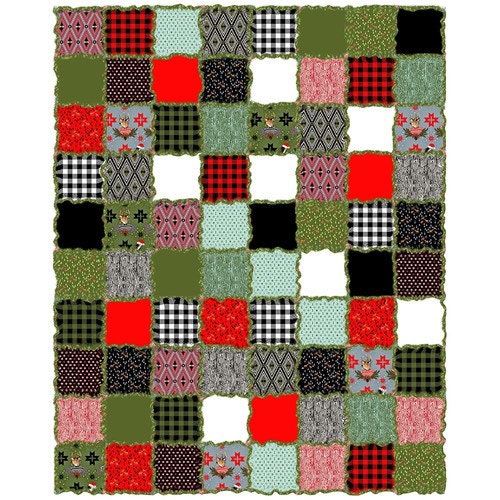 Family Tree Blue Spruce - Holiday Homies 2-ply Flannel - Tula Pink - 100% Cotton - Free Spirit - FNTP004.BLUESPRUCE