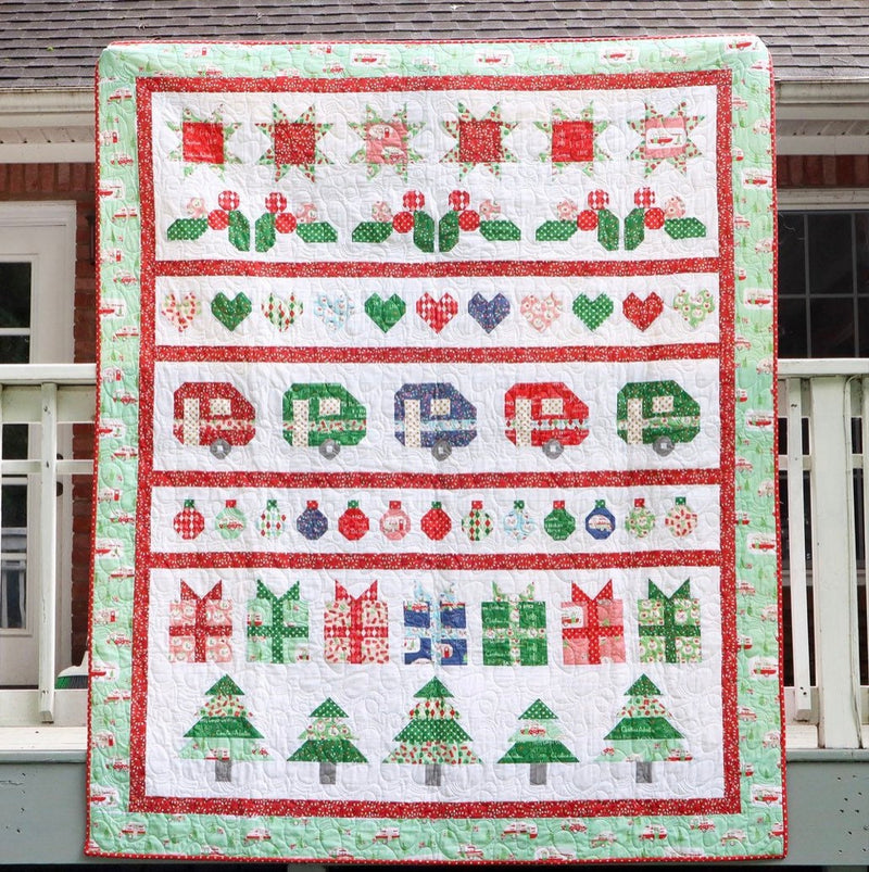Christmas Adventure Quilt Pattern - Paper Pattern - Beverly McCullough for Flamingo Toes - Fat Quarter Quilt Pattern