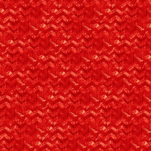 Textured Chevron Red - 2-ply Flannel - Winter Elegance - 100% Cotton - Henry Glass Fabrics - F9529-88