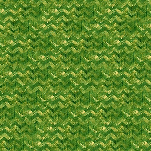 Textured Chevron Green - 2-ply Flannel - Winter Elegance - 100% Cotton - Henry Glass Fabrics - F9529-66