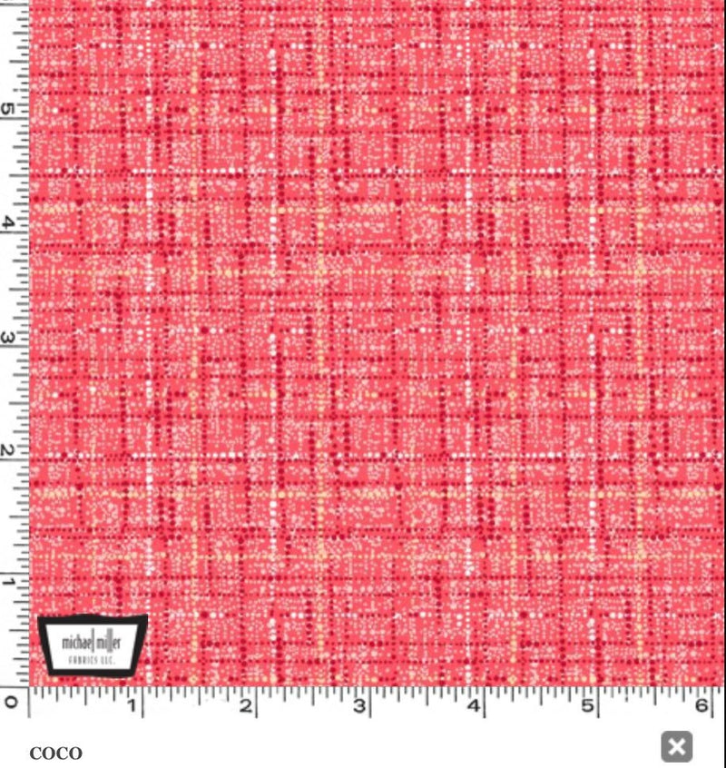 Michael Miller Coco Rose - 100% Quilting Cotton - Tweed Appearance - Fabric by the Yard- CX9316-ROSE-D