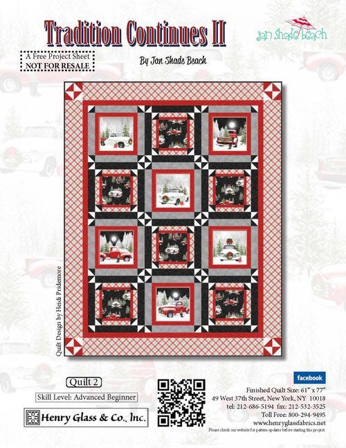 Trucks in the Forest 24” Panel, Tradition Continues II, Red Truck, Henry Glass Fabrics, 100% Cotton, Christmas fabric, Q9732P-88 MULTI