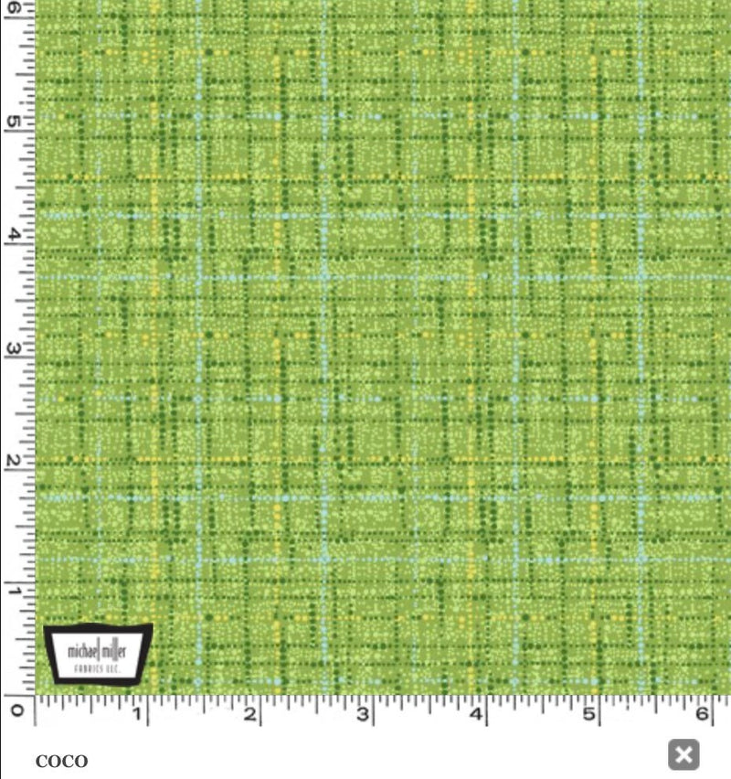 Michael Miller Coco Pistachio - 100% Quilting Cotton - Tweed Appearance - Fabric by the Yard - CX9316-PIST-D