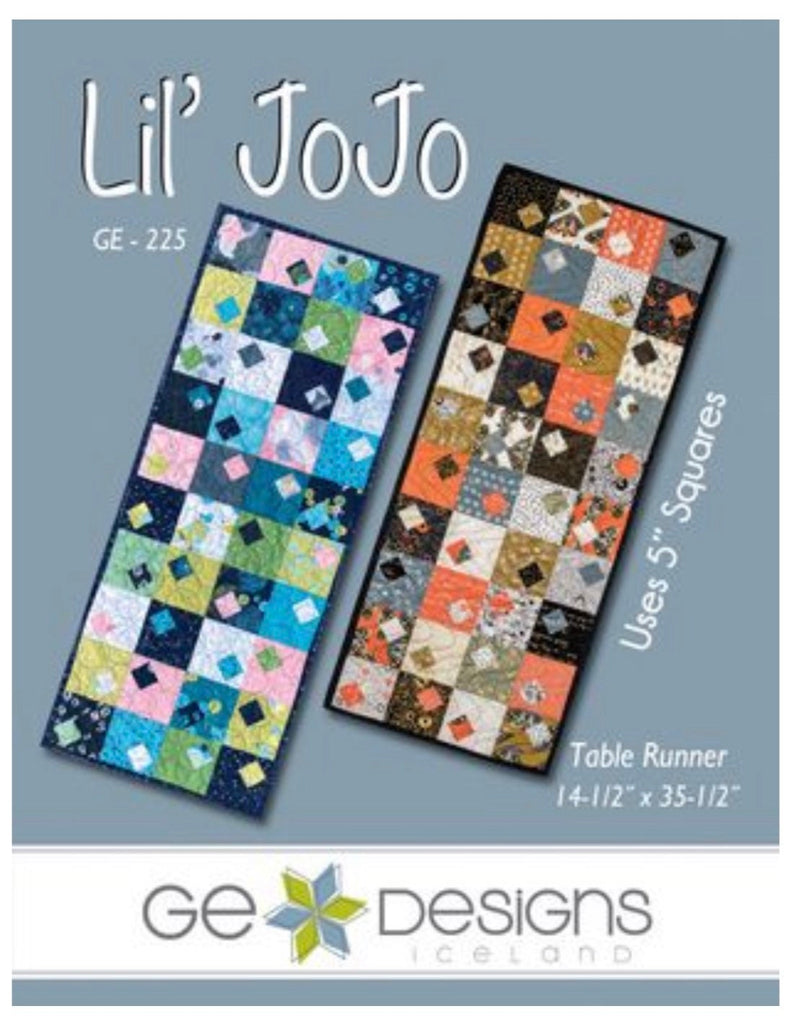 Lil Jojo Table Runner Pattern - GE Designs - Charm Pack Quilt - Paper Pattern