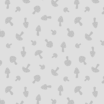 Grayscale Mushrooms - Gray on Gray - 100% Cotton - Blank Quilting - Tone on Tone - Fabric by the Yard - 1756-90