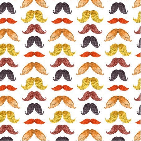 Mustaches - Love You! Gnome-atter What - Mustache Fabric - Fabric by the Yard - Michael Miller Fabrics - CX10031-MULT-D