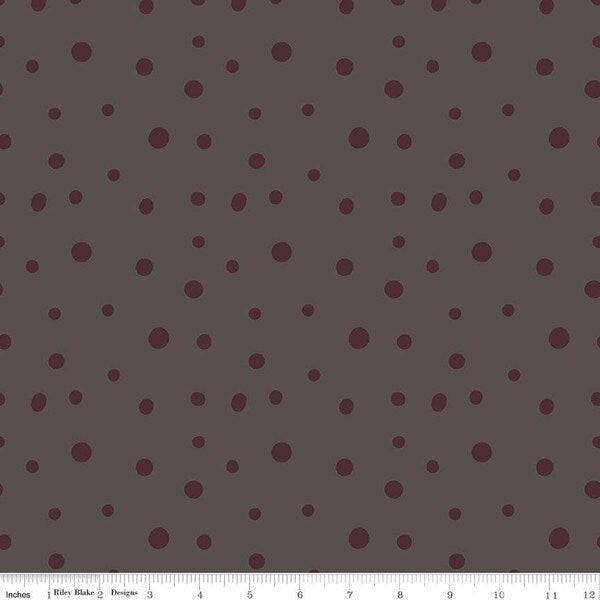 Dots Taupe Sonnet Dusk - Floral - 100% Cotton - Riley Blake Designs - Fabric By The Yard - C11294-TAUPE
