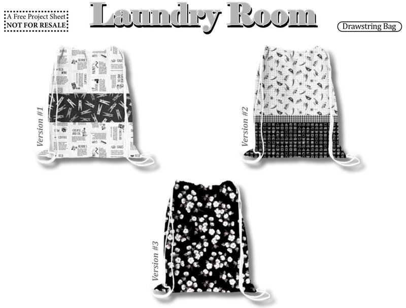 Laundry Symbols Black - Laundry Room - 100% Cotton - Chelsea Design Works - StudioE Fabrics - 5962-99