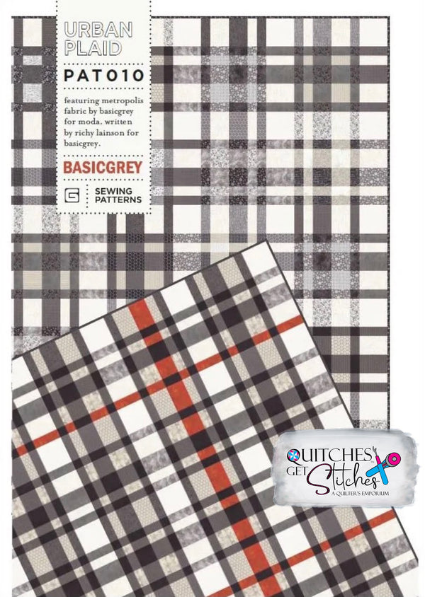Urban Plaid Quilt Pattern by BasicGrey - Paper Pattern - BG PAT010