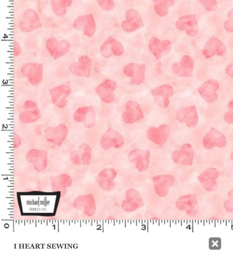 I Heart Sewing on Love (color) - A Stitch in Time - Sewing Room Fabric - Fabric by the Yard - Michael Miller Fabrics - CX10227-LOVE-D