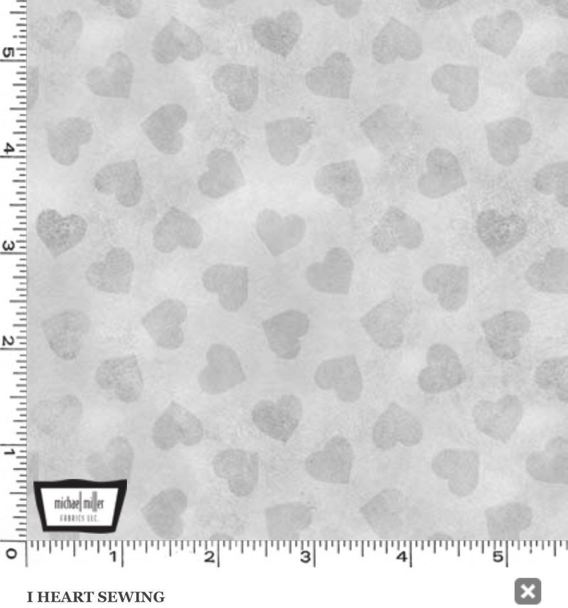 I Heart Sewing on Nickel - A Stitch in Time - Sewing Room Fabric - Fabric by the Yard - Michael Miller Fabrics - CX10227-NICK-D
