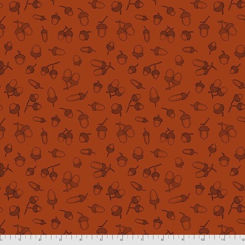 Acorn - Red - Forest Floor by Rachel Hauer for Free Spirit Fabrics - 100% Quilt Shop Quality Cotton - PWRH024.RED