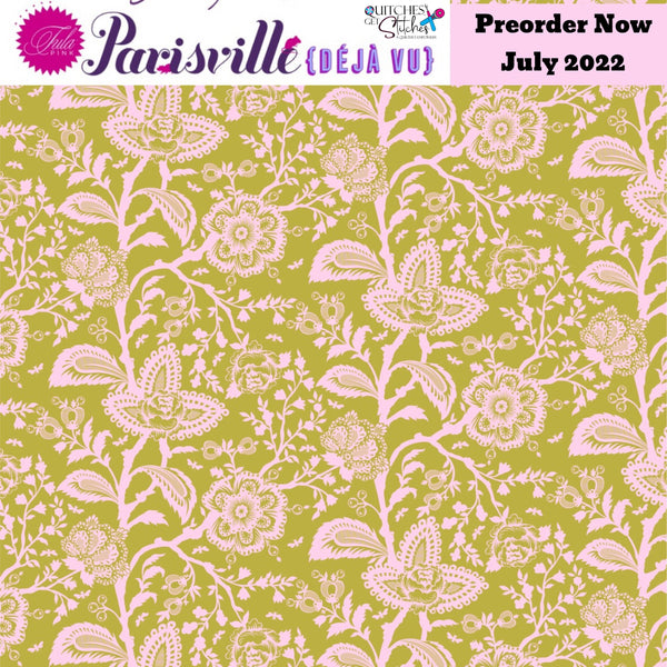Parisville Deja Vu French Lace - PREORDER PRICE - Tula Pink - 100% Cotton - Free Spirit - PWTP193.HAZELNUT - Expected to ship July 2022