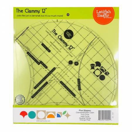 The Clammy 12”, 10”, 8”, or 6” by Latifah Saafir Studios - Clamshell Ruler - Orange Peel Ruler