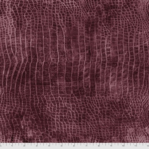 Worn Croc Wildberry - Tim Holtz - Fabric By The Yard - 100% Cotton - Free Spirit Fabrics - Garnet Red - PWTH020.WILDBERRY