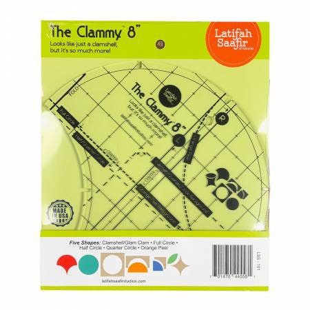 The Clammy 12”, 10”, 8”, or 6” by Latifah Saafir Studios - Clamshell Ruler - Orange Peel Ruler