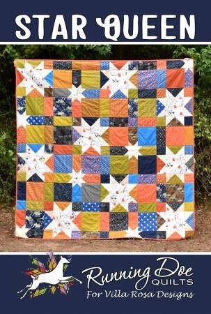 Star Queen Quilt Pattern - Postcard Pattern - Running Doe Quilts - Villa Rosa Designs - Fat Quarter Quilt Pattern - VRDRD025