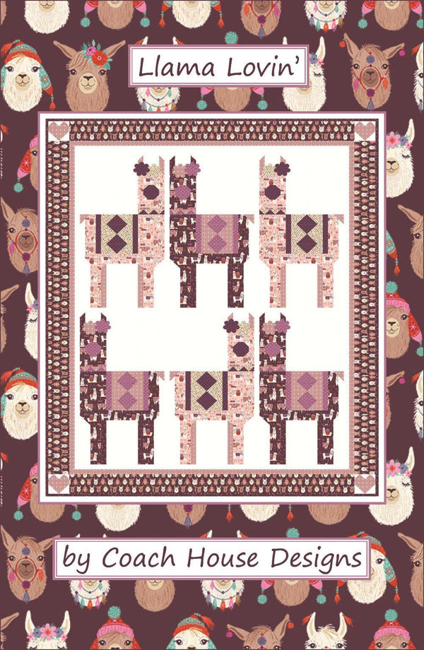 Llama Lovin’ Quilt Pattern - Coachhouse Designs - Throw Size - Paper Pattern