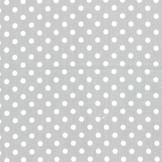 Dumb Dot - Nickel - Gray and White - Polka Dots - Fabric By The Yard - 100% Cotton - Michael Miller Fabrics - CX2490-NICK-D