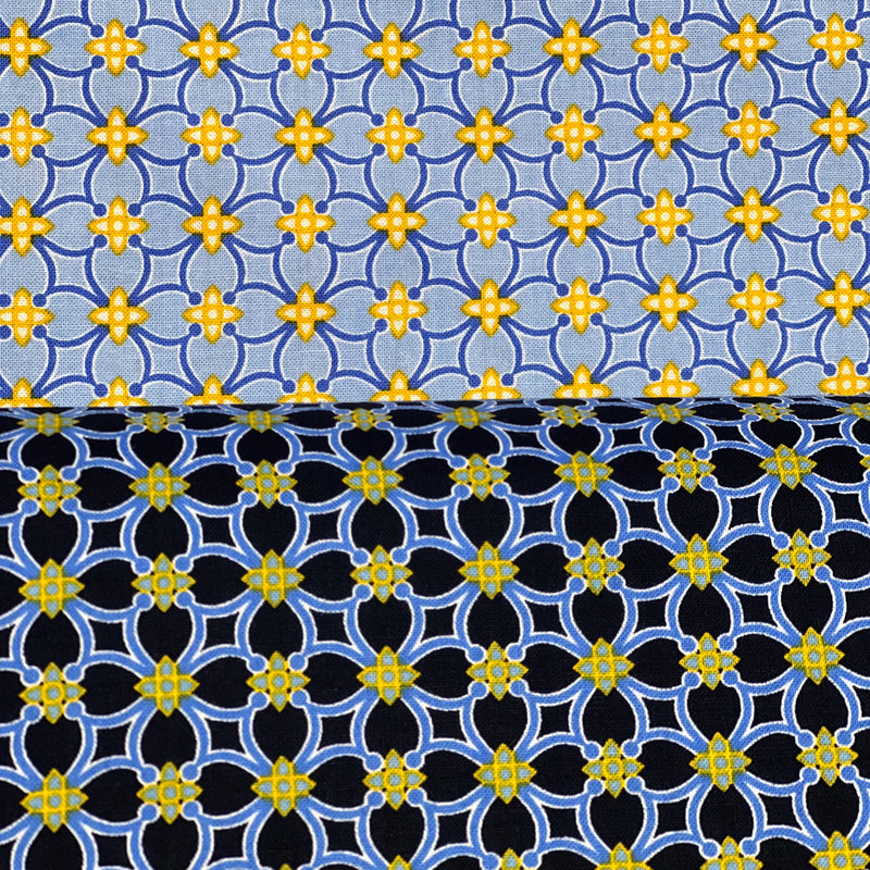 Lattice Work Blue by Benartex - 100% Cotton - Quilter’s Stand For Ukraine - Sunflower Sunrise - 0993450B